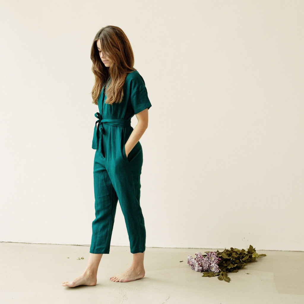 Kimono Jumpsuit Petrol The Gathershop